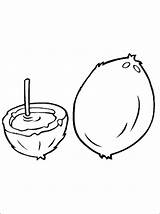 Coloring Pages Coconut Kids Colouring Printable sketch template
