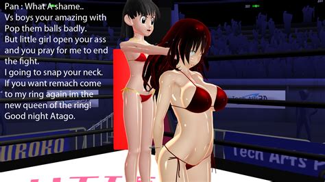 Sexy Sexual Anime Girl Wrestling Oil Ryona Mmd 23 By