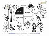 Plate Coloring Food Pages Myplate Kids Nutrition Fruit Sheet Printable Para Color Colorear Fruits Healthy Foods Education Teaching Printables Piramide sketch template