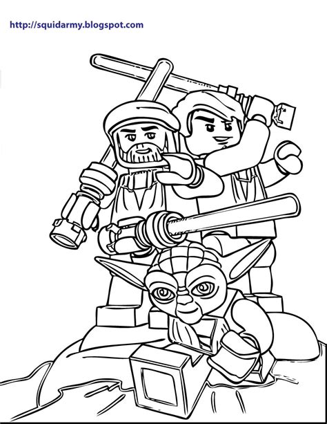 squid army lego star wars coloring pages