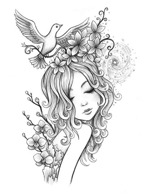 printable realistic fairy coloring pages    file type