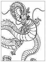 Dragon Ball Coloring Shenron Pages Kids Characters Children Simple sketch template