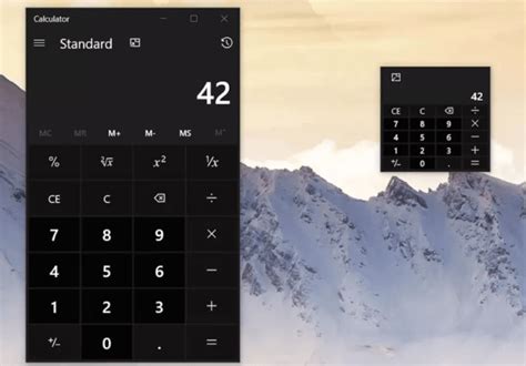 windows calculator gains   top   mini modes minitool