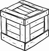 Crate Box Wooden Wood Clip Vector Illustrations Similar sketch template