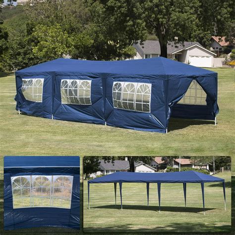 belleze    foot blue outdoor wedding canopy event dancing gazebo heavy duty party tent
