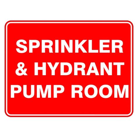 sprinkler  hydrant pump room banner house