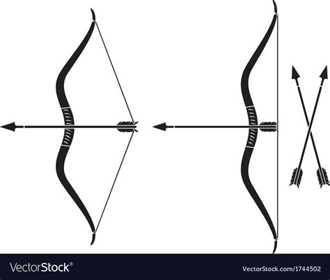 bow  arrow royalty  vector image vectorstock