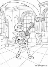 Coloriage Pintar Koko Guitare Joue Toca Peques Sheets Kitty Pelicula Colorare Funcraft Bojanke Hombre Todopeques Empare Jouer Aïeul Coloriez sketch template