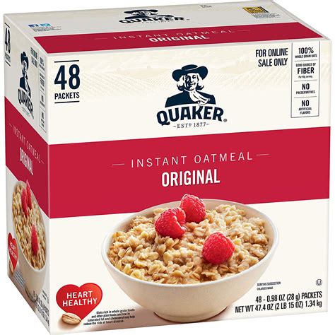 quaker instant oatmeal original individual packets  count