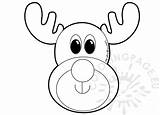 Rudolph Reindeer Coloringpage sketch template