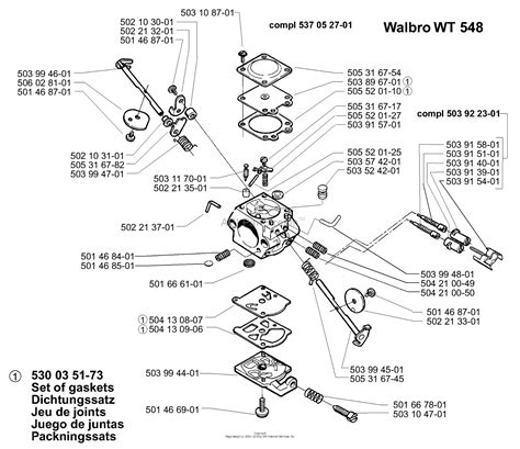 husqvarna     parts diagram  carburetor walbro wt