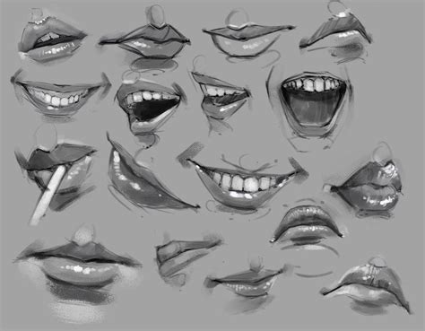 page  lips lip drawing practice  ref rdigitalpainting