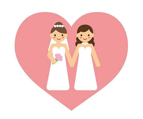 best drawing of cute lesbian couple illustrations royalty free vector