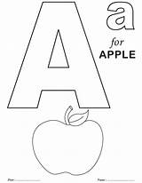 Coloring Printable Letter Pages Apple Alphabet Printables sketch template