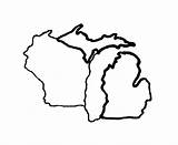 Peninsula Drawing Michigan Map Blank Outline Clip Paintingvalley Ou Clipartmag sketch template