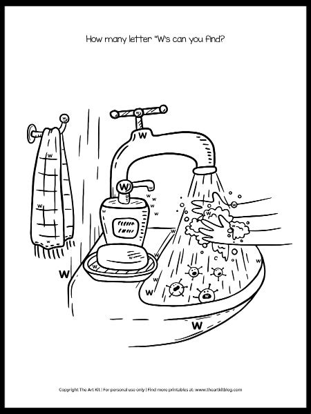 wash hands coloring pages coloring home