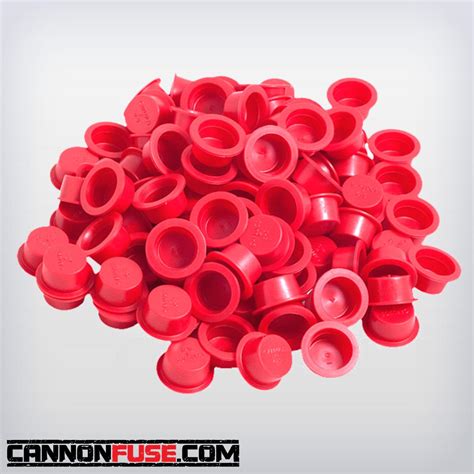 cannonfusecom plugs   caps red plastic plug