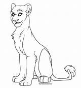 Lioness Lineart Drawings Deviantart sketch template