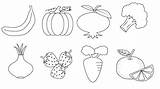 Coloring Fruit Pages Vegetable Print Vegetables Kids Fruits Colouring Printable Preschool Printables sketch template