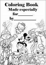 Coloring Cover Book Pages Personalised Kids Choose Board Princess sketch template