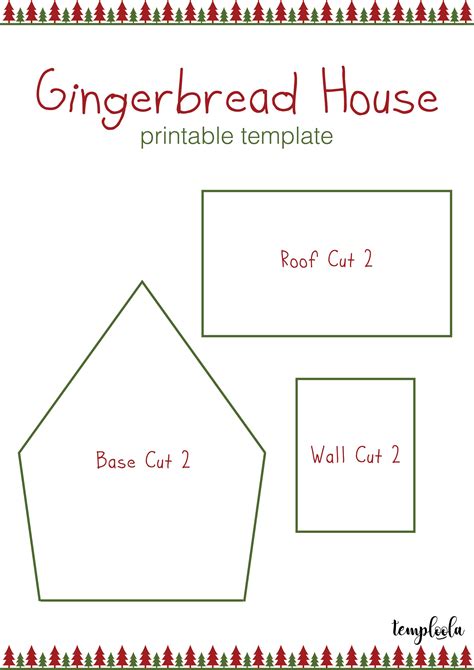 large gingerbread house template printable