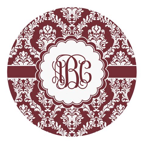 maroon white  decal large personalized youcustomizeit