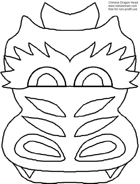 chinese dragon mask coloring page home design ideas
