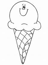 Ice Cream Cone Coloring Drawing Pages Cute Getdrawings Printable sketch template