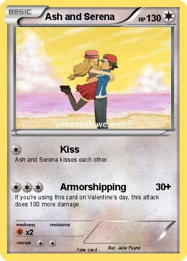 Pokémon Ash And Serena 4 4 Kiss My Pokemon Card