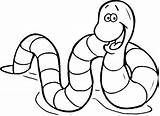 Worm Coloring Colouring Earthworm Pages Printable Getdrawings Getcolorings sketch template
