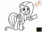 Fluttershy Coloring Kj Pages Newer sketch template