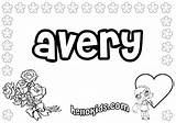 Avery Coloring Pages Color Hellokids Names Sheets Print Girls sketch template