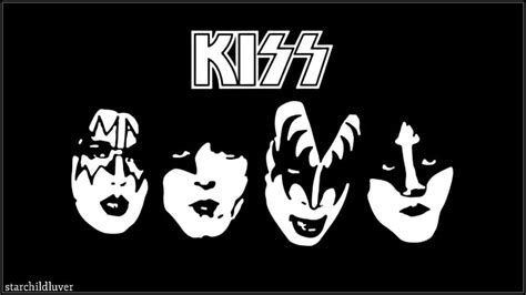 kiss kiss paul ace gene  eric carr kiss logo kiss  kiss rock bands hd wallpaper