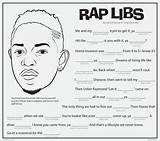 Rap Libs Mad Kendrick Lamar Rappers Madlibs sketch template