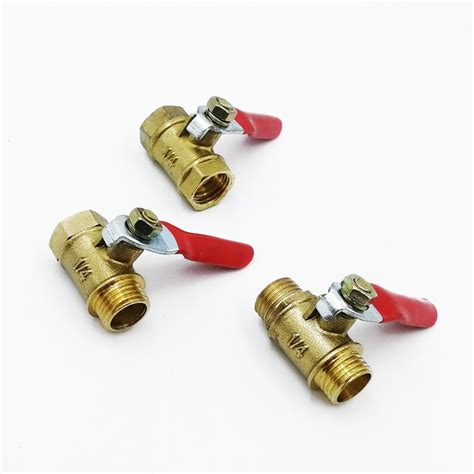 Buy Water Pipe Brass Ball Valve 1 4 Toilet Turn Off