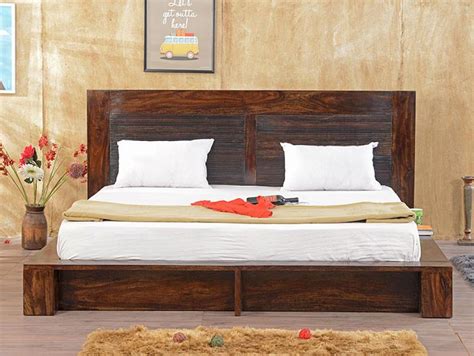 buy solid wood maharaja platform bed   india  bed designs collection saraf furniture