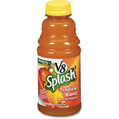 splash fruit juice tropical flavor  fl oz  ml  carton urban office products