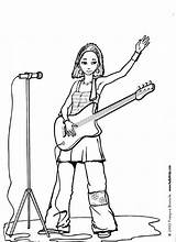 Singer Coloring Pages Guitar Also sketch template