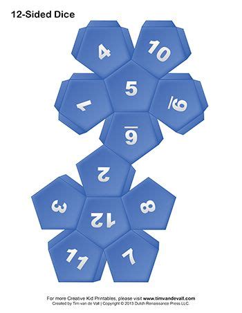 sided dice template blue dice template  sided dice printable