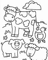 Boerderij Peuters Animal Kleurplaten Boerderijdieren Malvorlagen Granja Animales Toddlers sketch template