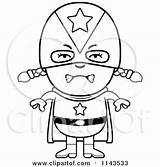 Mad Super Girl Clipart Cartoon Thoman Cory Outlined Coloring Vector sketch template