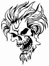 Tattoo Skulls Badass sketch template
