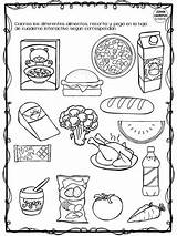 Preescolar Ejercicios Plato Buen Alimentacion Alimentación sketch template