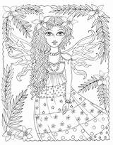 Coloring Zendoodle Fairies Magical Macmillan Deborah Muller Colorful Enter sketch template