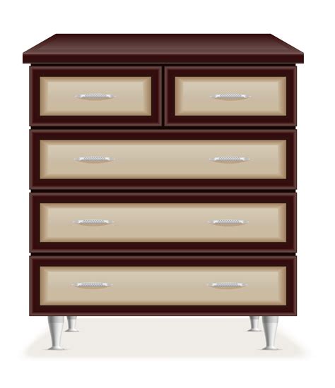 modern wooden furniture chest  drawers vector
