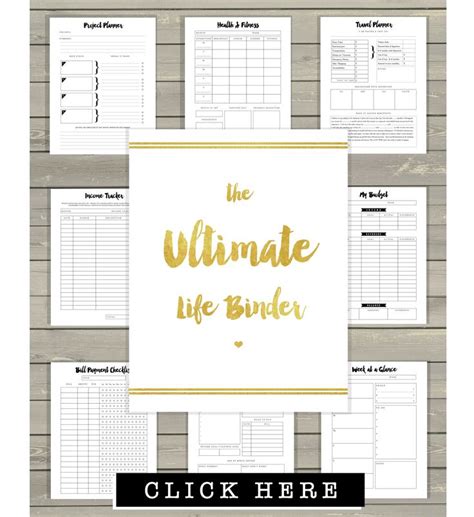 printables life binder life printables