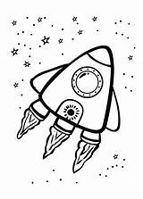 Coloring Pages Space Rocket Ship Kids Drawing Spaceship Clean Shuttle Printable Cartoon Theme Colouring Print Simple Nasa Environment Galaxy Sheets sketch template