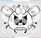 Grinning Chubby Fly Outlined Coloring Clipart Cartoon Vector Cory Thoman sketch template