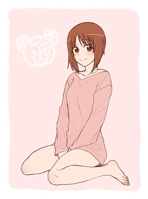 nishizumi miho and boko girls und panzer drawn by