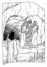 Lazaro Resurreccion Jesús Resucita Cristianas Muertos sketch template